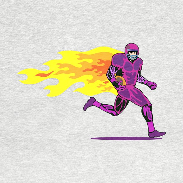 Running Back on Fire Retro by retrovectors